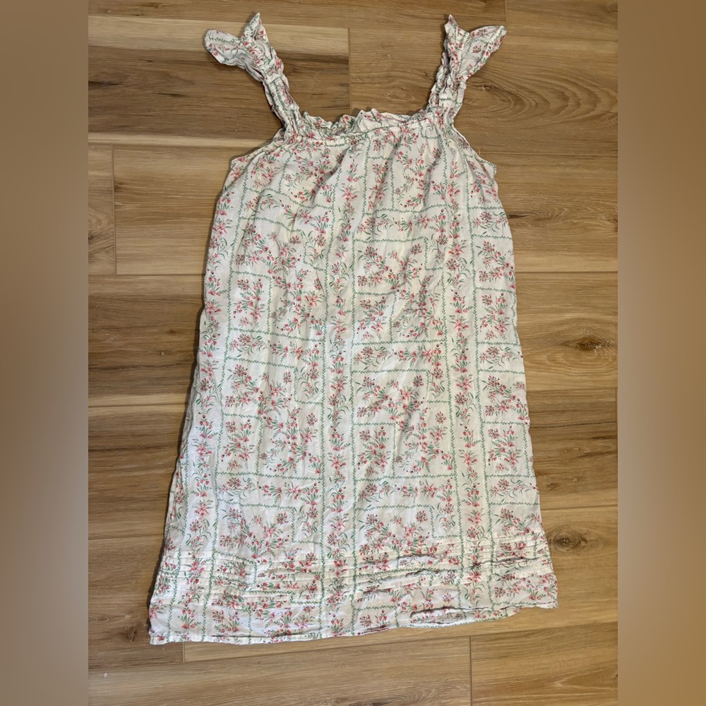 Joie Y2K Summer Mini Dress Small Babydoll Floral Girlie Smocked Soft